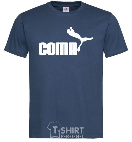 Мужская футболка COMA с пумой Темно-синий фото