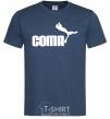 Men's T-Shirt COMA with a cougar navy-blue фото