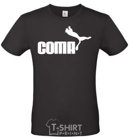 Men's T-Shirt COMA with a cougar black фото