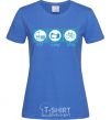 Women's T-shirt EAT, SLEEP, BIKE royal-blue фото