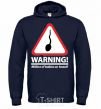 Men`s hoodie WARNING! MILLION OF BABIES ON BOARD! navy-blue фото