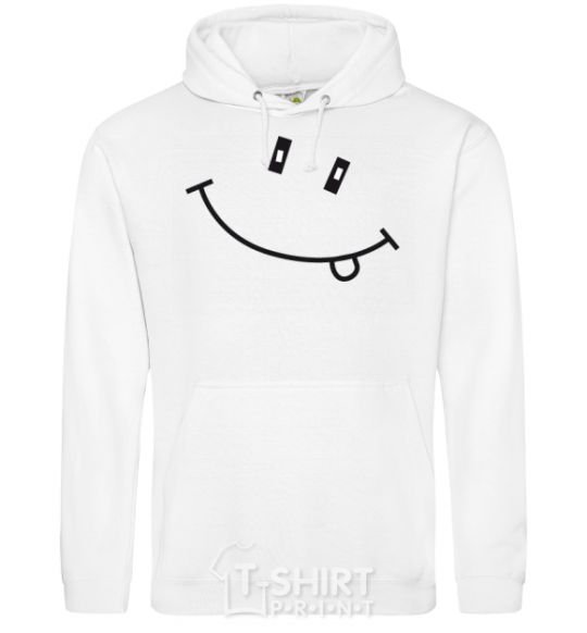 Men`s hoodie SMILE White фото