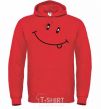 Men`s hoodie SMILE bright-red фото