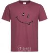 Men's T-Shirt SMILE burgundy фото