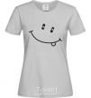 Women's T-shirt SMILE grey фото