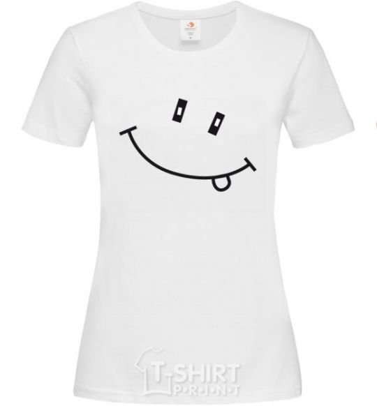 Women's T-shirt SMILE White фото