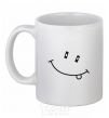 Ceramic mug SMILE White фото