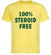 Men's T-Shirt 100% STEROID FREE cornsilk фото
