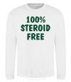 Sweatshirt 100% STEROID FREE White фото