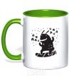 Mug with a colored handle YETI kelly-green фото