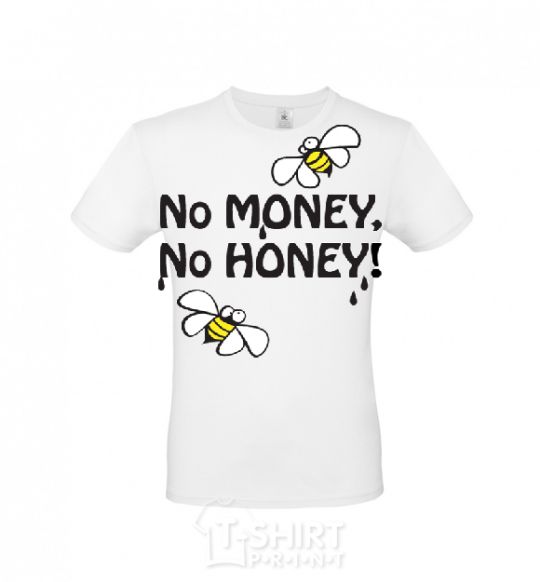 Men's T-Shirt NO MONEY - NO HONEY White фото