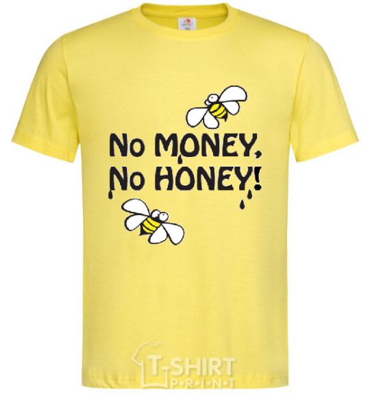 Men's T-Shirt NO MONEY - NO HONEY cornsilk фото