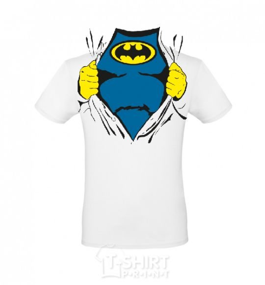 Men's T-Shirt BATMAN costume underneath the clothes White фото