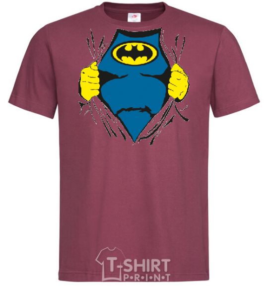 Men's T-Shirt BATMAN costume underneath the clothes burgundy фото