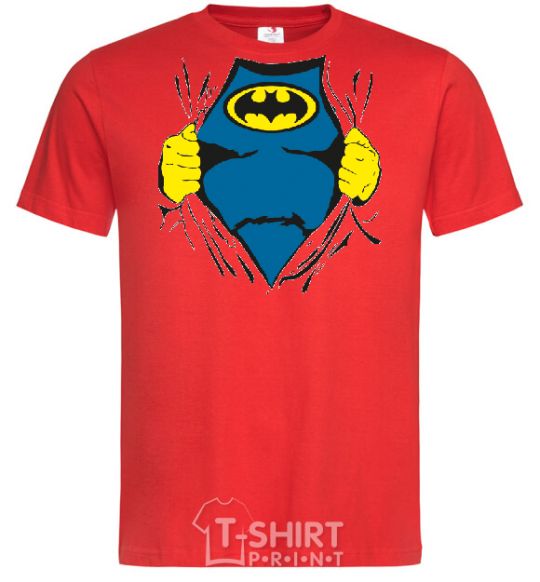 Men's T-Shirt BATMAN costume underneath the clothes red фото