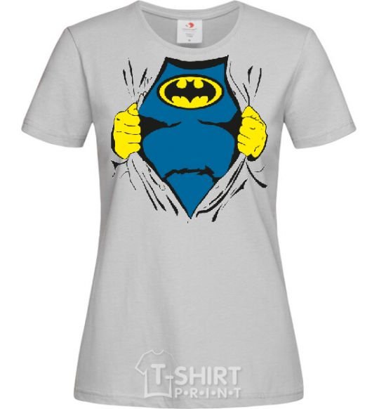 Women's T-shirt BATMAN costume underneath the clothes grey фото