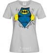 Women's T-shirt BATMAN costume underneath the clothes grey фото