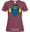 Women's T-shirt BATMAN costume underneath the clothes burgundy фото