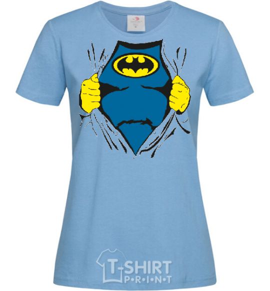 Women's T-shirt BATMAN costume underneath the clothes sky-blue фото