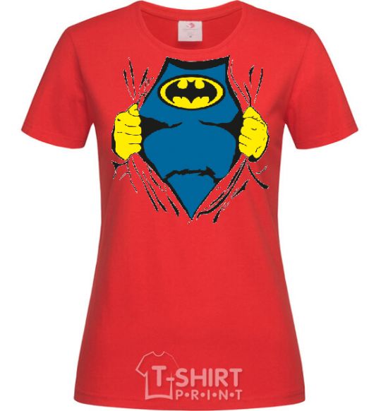 Women's T-shirt BATMAN costume underneath the clothes red фото