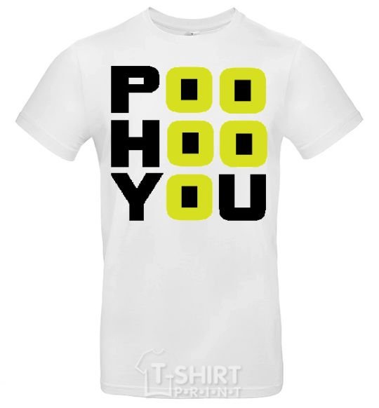 Men's T-Shirt POO HOO YOU White фото