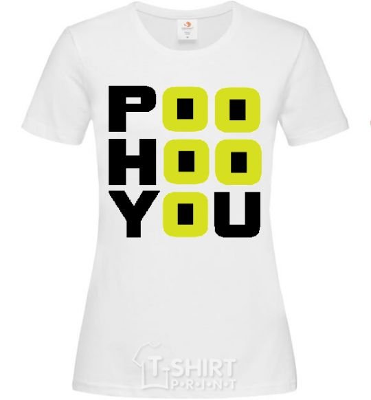 Женская футболка POO HOO YOU Белый фото