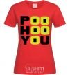 Женская футболка POO HOO YOU Красный фото