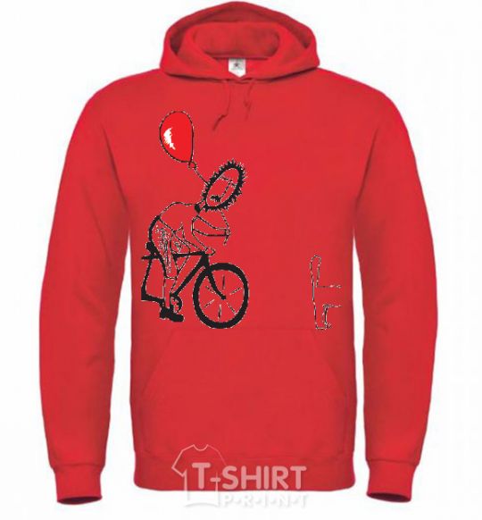 Men`s hoodie BALLOON+ bright-red фото