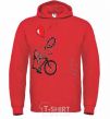 Men`s hoodie BALLOON+ bright-red фото