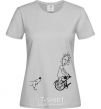 Women's T-shirt BIKE (bicycle) grey фото
