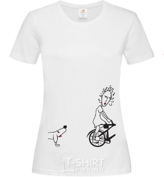 Women's T-shirt BIKE (bicycle) White фото