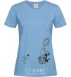 Women's T-shirt BIKE (bicycle) sky-blue фото