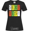 Women's T-shirt SEX? YES! black фото