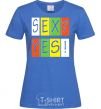 Women's T-shirt SEX? YES! royal-blue фото