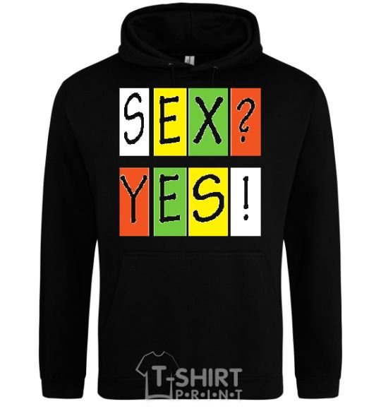 Men`s hoodie SEX? YES! black фото