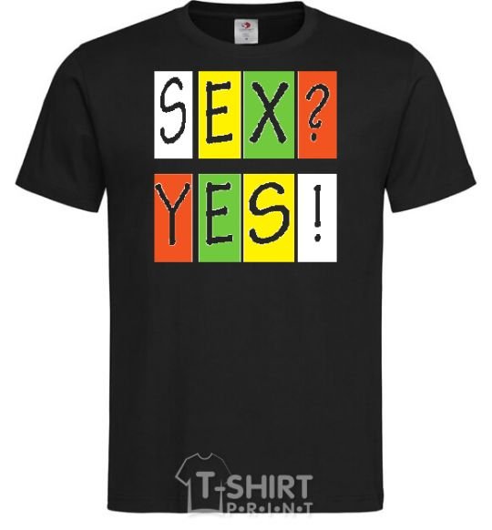 Men's T-Shirt SEX? YES! black фото
