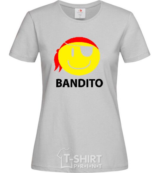 Women's T-shirt BANDITO SMILE grey фото