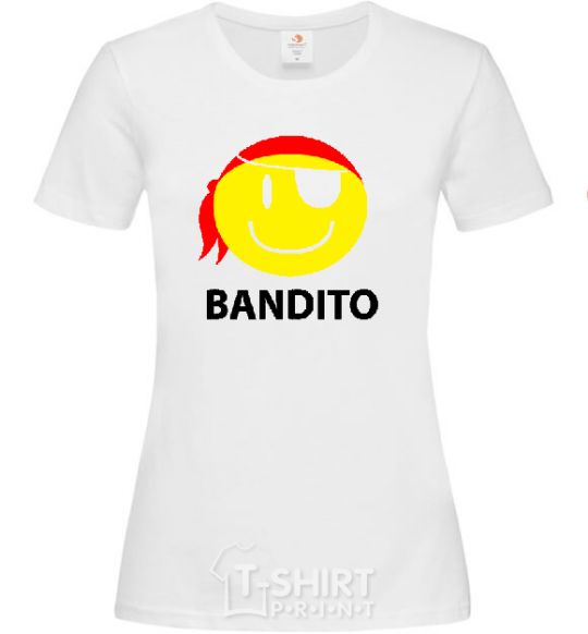 Women's T-shirt BANDITO SMILE White фото