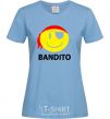 Women's T-shirt BANDITO SMILE sky-blue фото