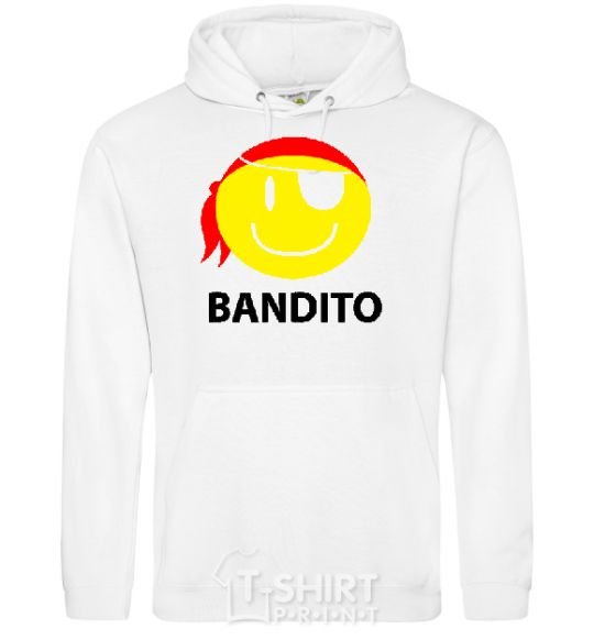 Men`s hoodie BANDITO SMILE White фото