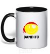 Чашка с цветной ручкой BANDITO SMILE Черный фото
