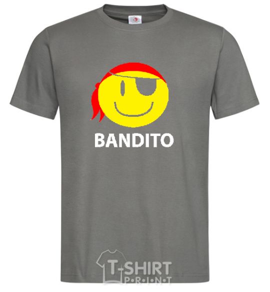Men's T-Shirt BANDITO SMILE dark-grey фото