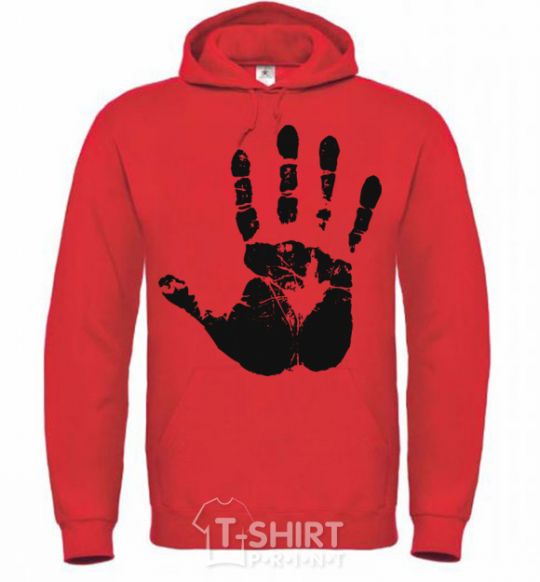 Men`s hoodie HAND bright-red фото