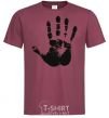 Men's T-Shirt HAND burgundy фото