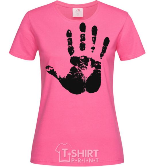 Женская футболка РУКА Ярко-розовый фото