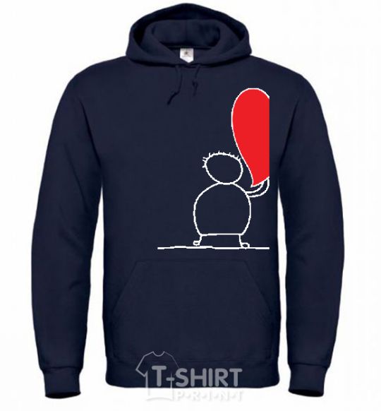 Men`s hoodie TAKE My Heart navy-blue фото