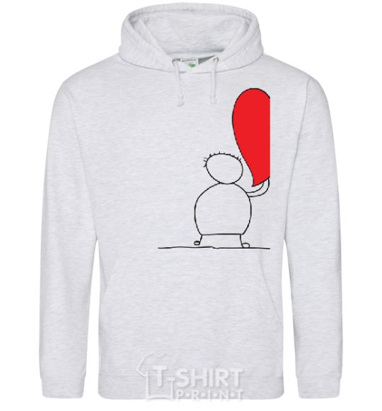 Men`s hoodie TAKE My Heart sport-grey фото