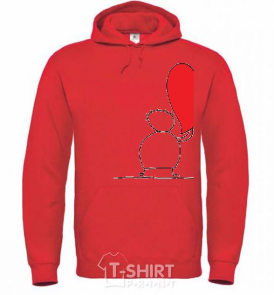 Men`s hoodie TAKE My Heart bright-red фото