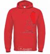 Men`s hoodie TAKE My Heart bright-red фото