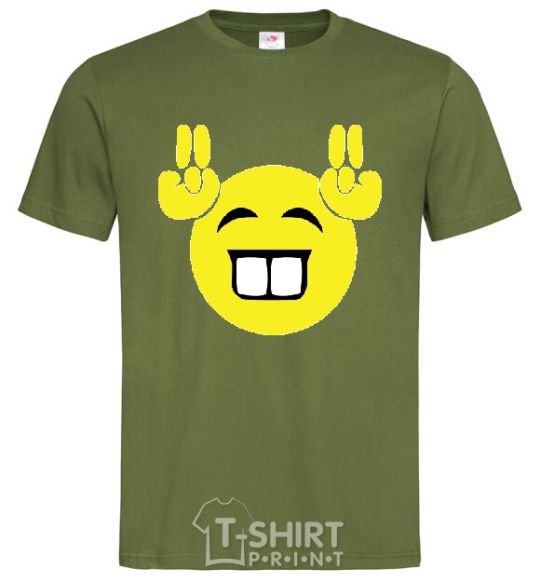 Men's T-Shirt FRIENDLY SMILE millennial-khaki фото